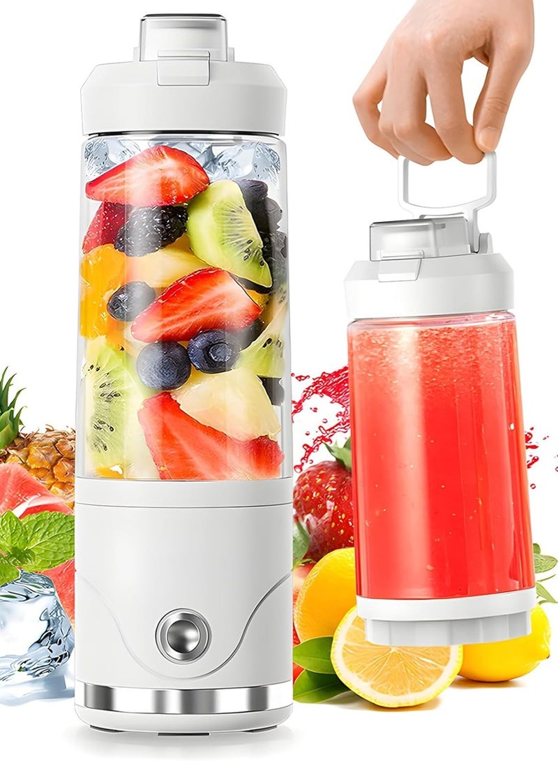 Portable Blender for Smoothies & Protein Shakes - 650ml Shaker Blender Large Capacity Portable Juicer, 75W, USB-C Rechargeable, Ice Crushing, BPA-Free, Detachable Base for Gym/Office/Picnic - Portable Mixer for Frozen Fruit & Milkshakes - Image 1